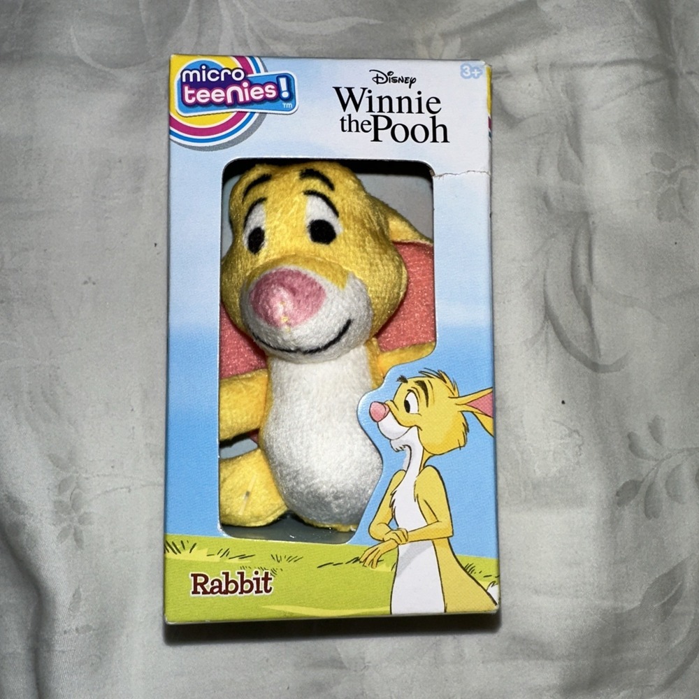 NIP Disney Micro Teenies! Winnie The Pooh Rabbit‎ Soft Figure 3"